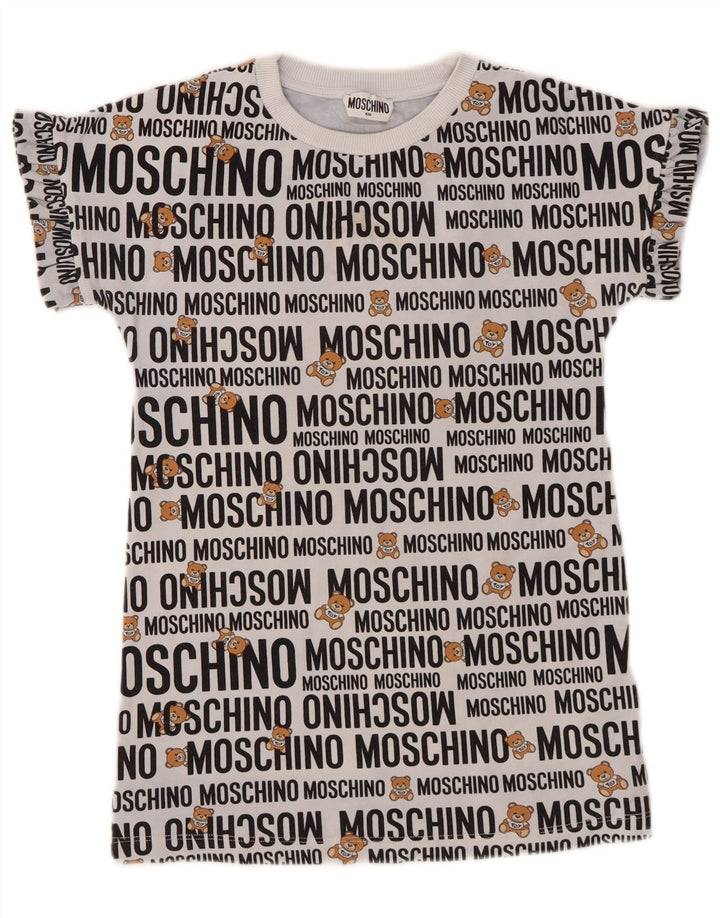 Tricou grafic pentru fete MOSCHINO Top 7-8 ani bumbac gri
