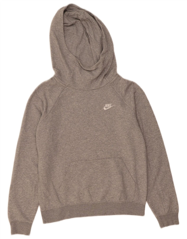 NIKE Womens Oversized Hoodie Jumper UK 10 Small Grey