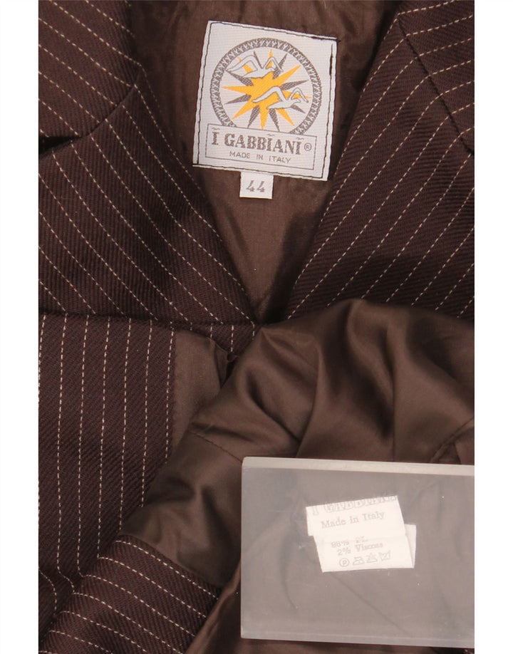 Sacou Blazer Femei I Gabbiani 4 Nasturi IT 44 Maro Mediu Pinstripe