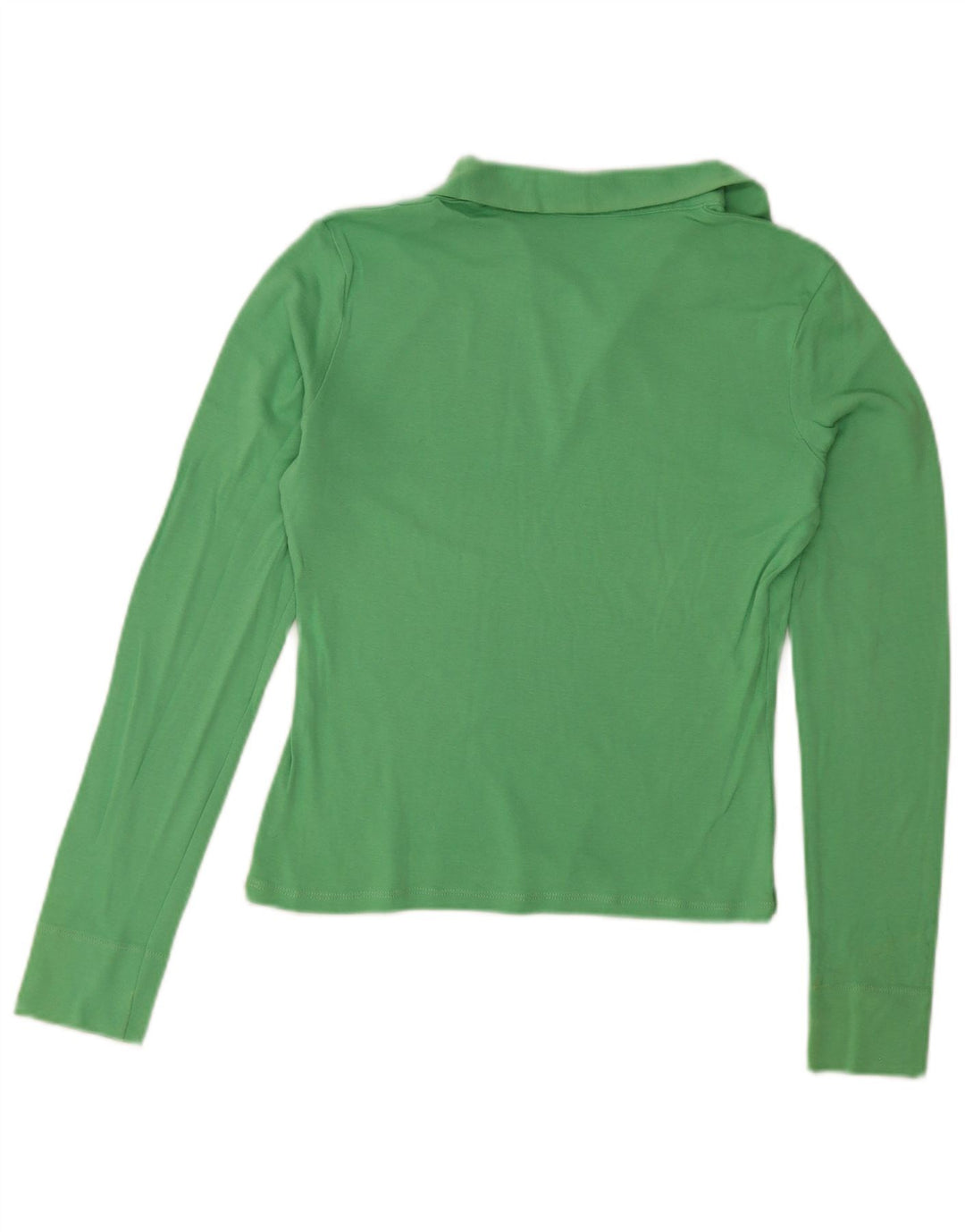 Tricou polo Benetton cu mânecă lungă pentru femei UK 10 Small Green