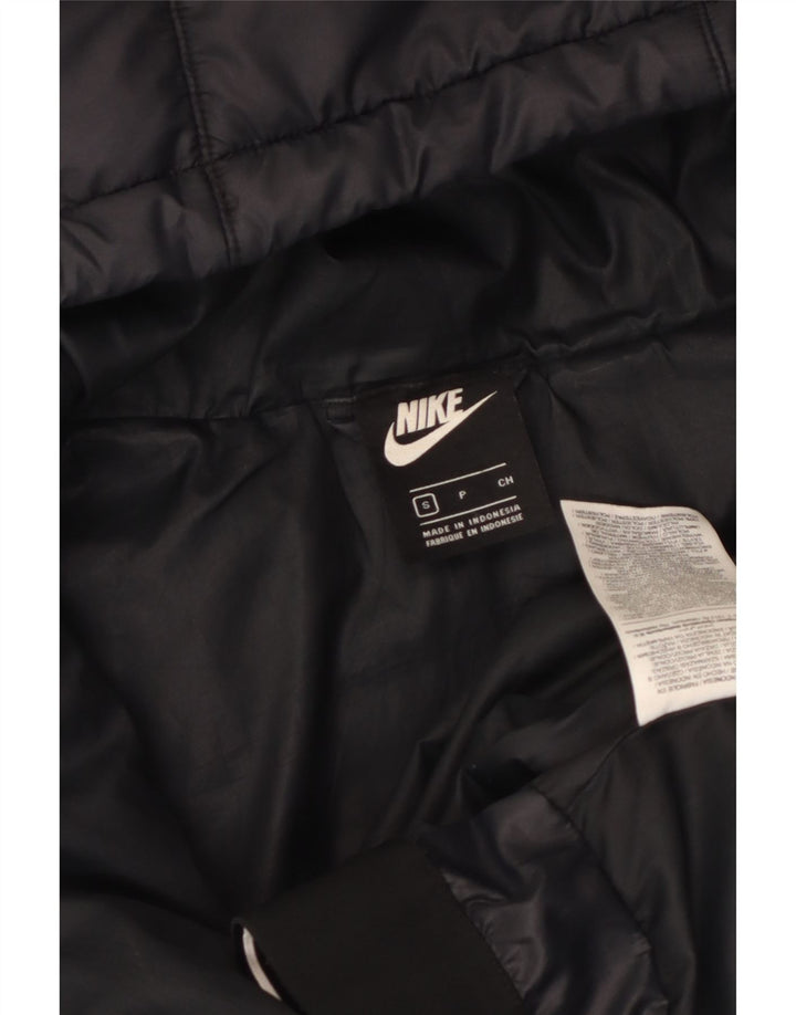 Jachetă căptușită cu glugă Nike pentru femei UK 10 Poliester negru mic