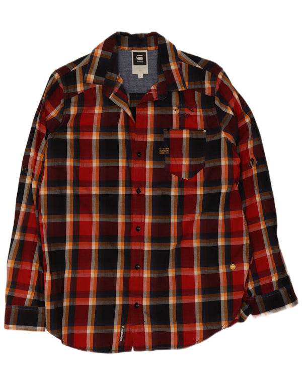 G-Star Mens Flannel Shirt Medium Multicoloured Check Cotton