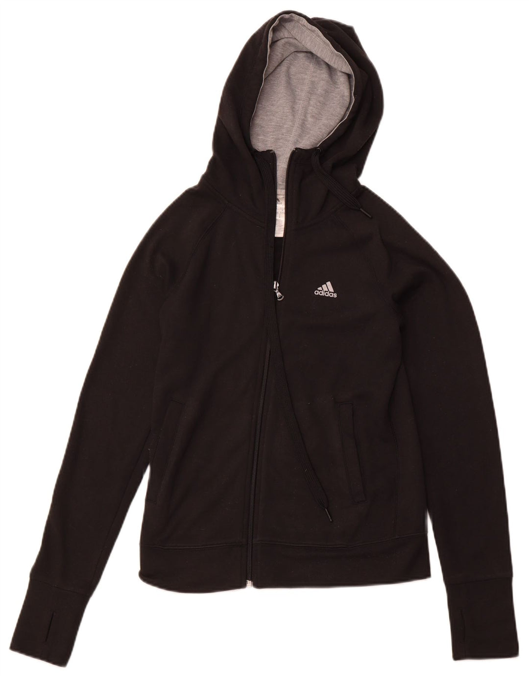 Pulover ADIDAS Climalite Zip pentru femei UK 4/6 XS Poliester negru