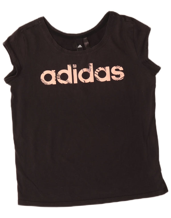 Tricou grafic Adidas pentru femei Top UK 14 Medium Black Bumbac
