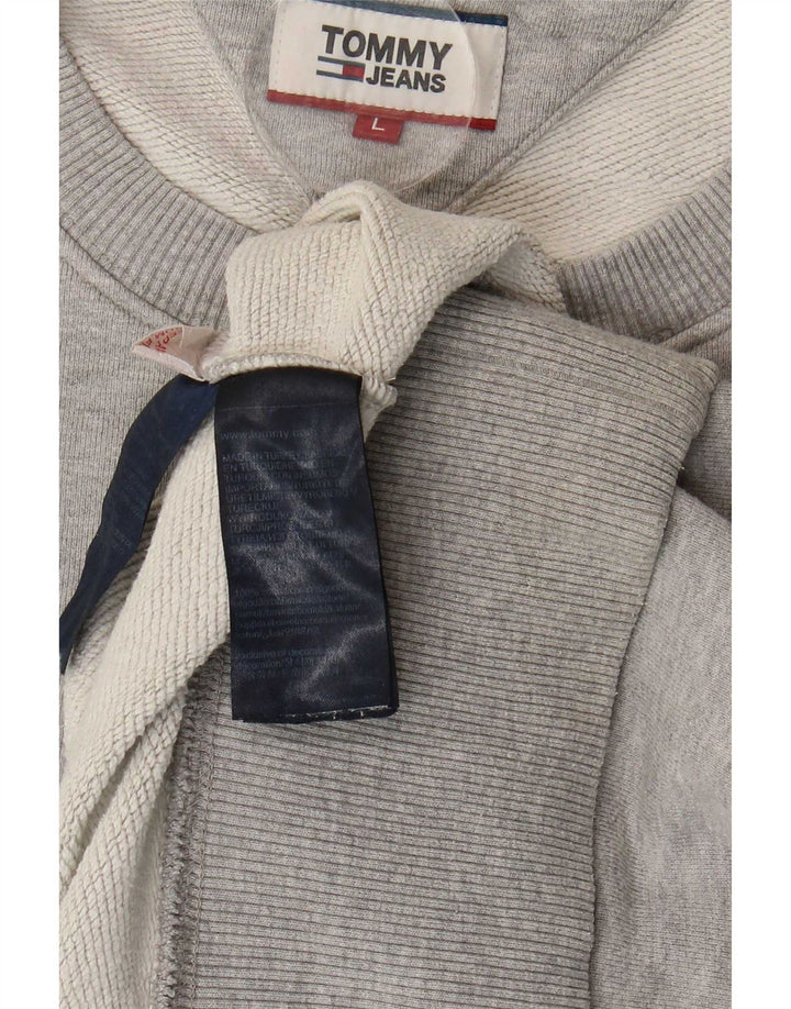 Hanorac pentru bărbați Tommy Hilfiger Pulover mare, gri bumbac cu pete