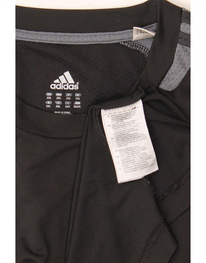 Tricou Adidas Climacool pentru bărbați Top 2XL Negru Poliester Colorblock