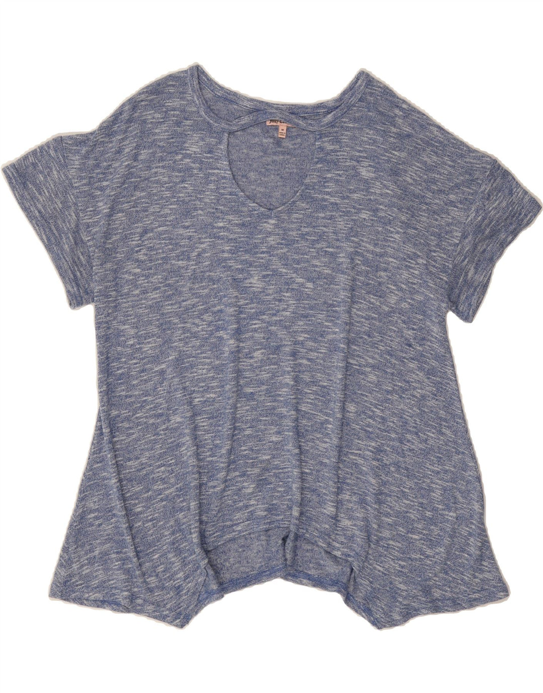 JUICY COUTURE Womens Asymmetric Tunic Top UK 14 Medium Blue Flecked Rayon Vintage Juicy Couture and Second-Hand Juicy Couture from Messina Hembry 