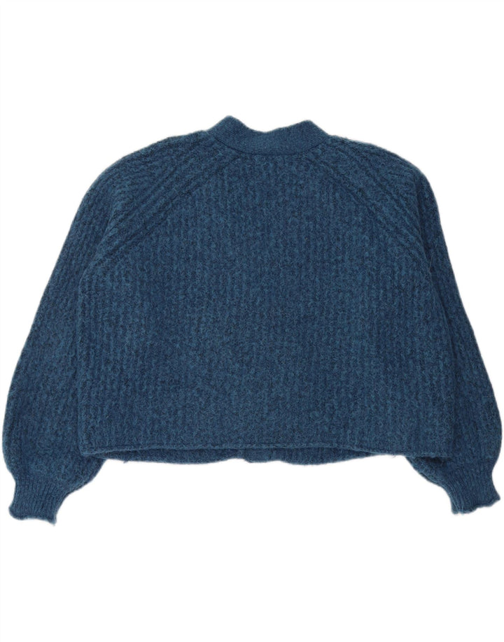 Pulover cardigan supradimensionat pentru femei Zara UK 16 Poliester albastru mare