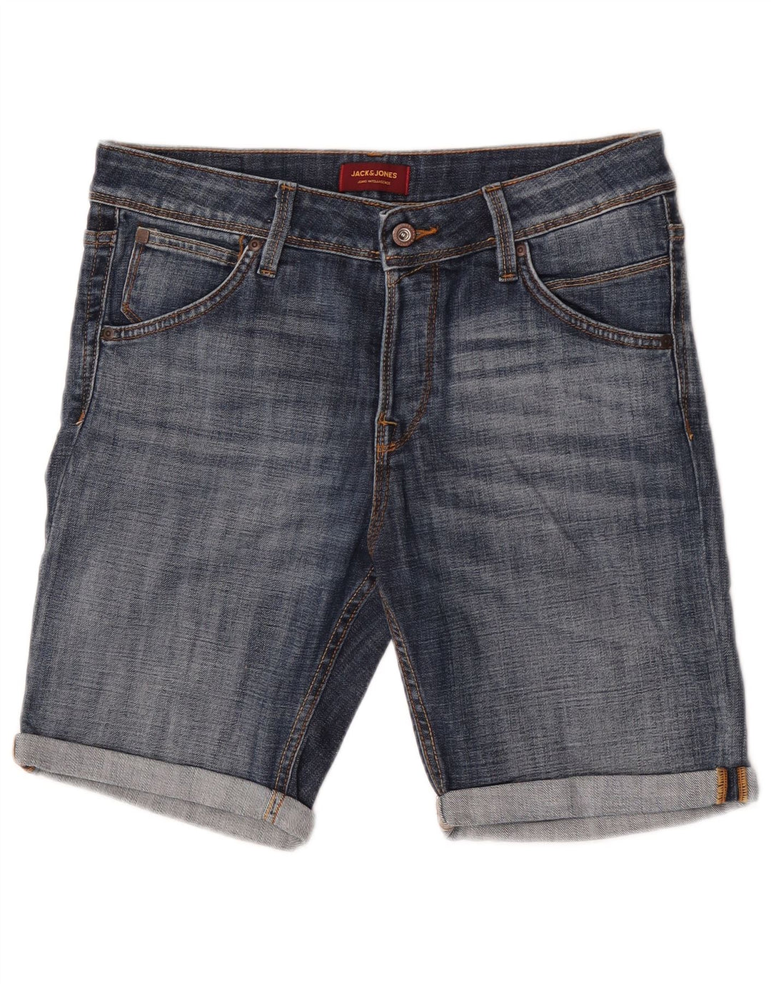 Pantaloni scurți din denim Jack & Jones pentru bărbați, mediu W32, bumbac albastru