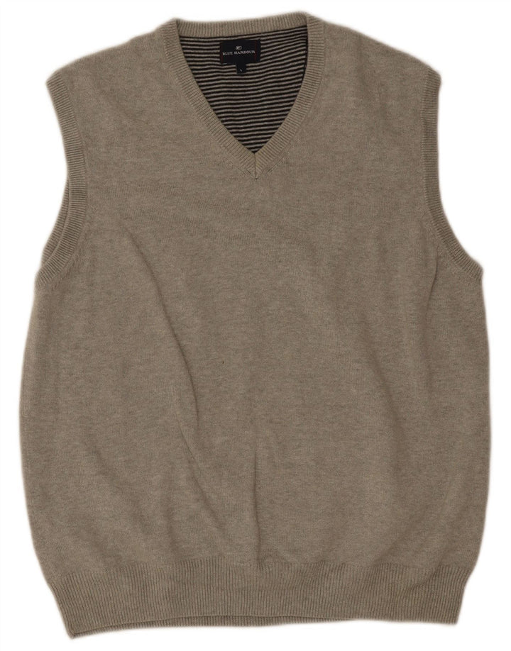Marks & Spencer pentru bărbați Blue Harbour Vest Tank Top Mare Bumbac Gri