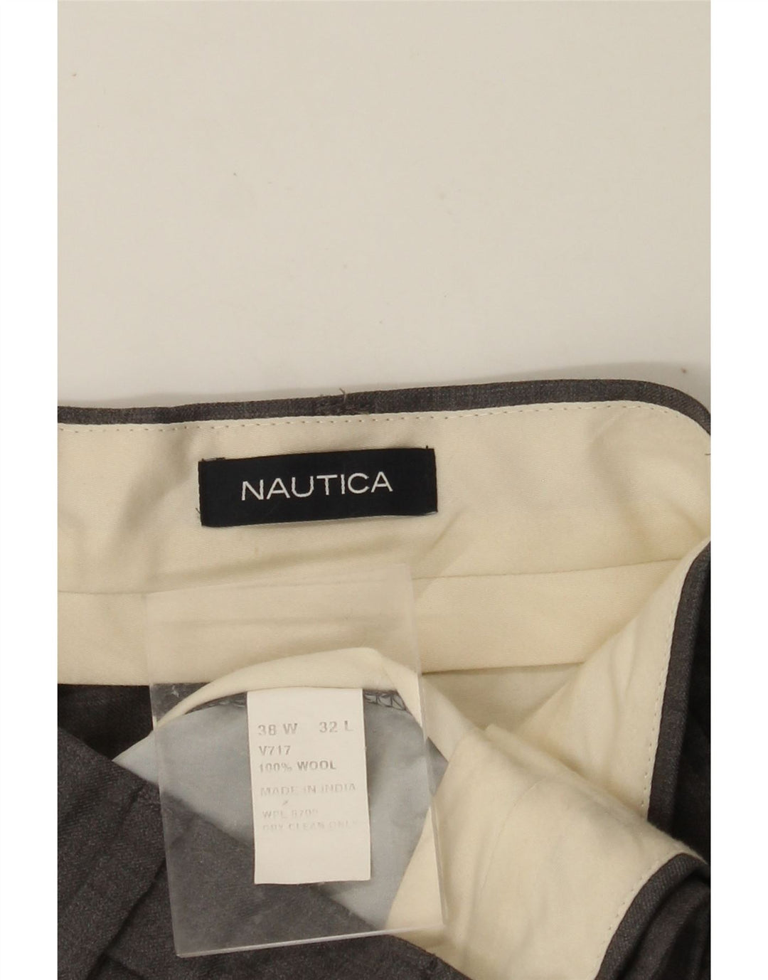 Pantaloni de costum pentru bărbați NAUTICA L38 L32 Lână gri