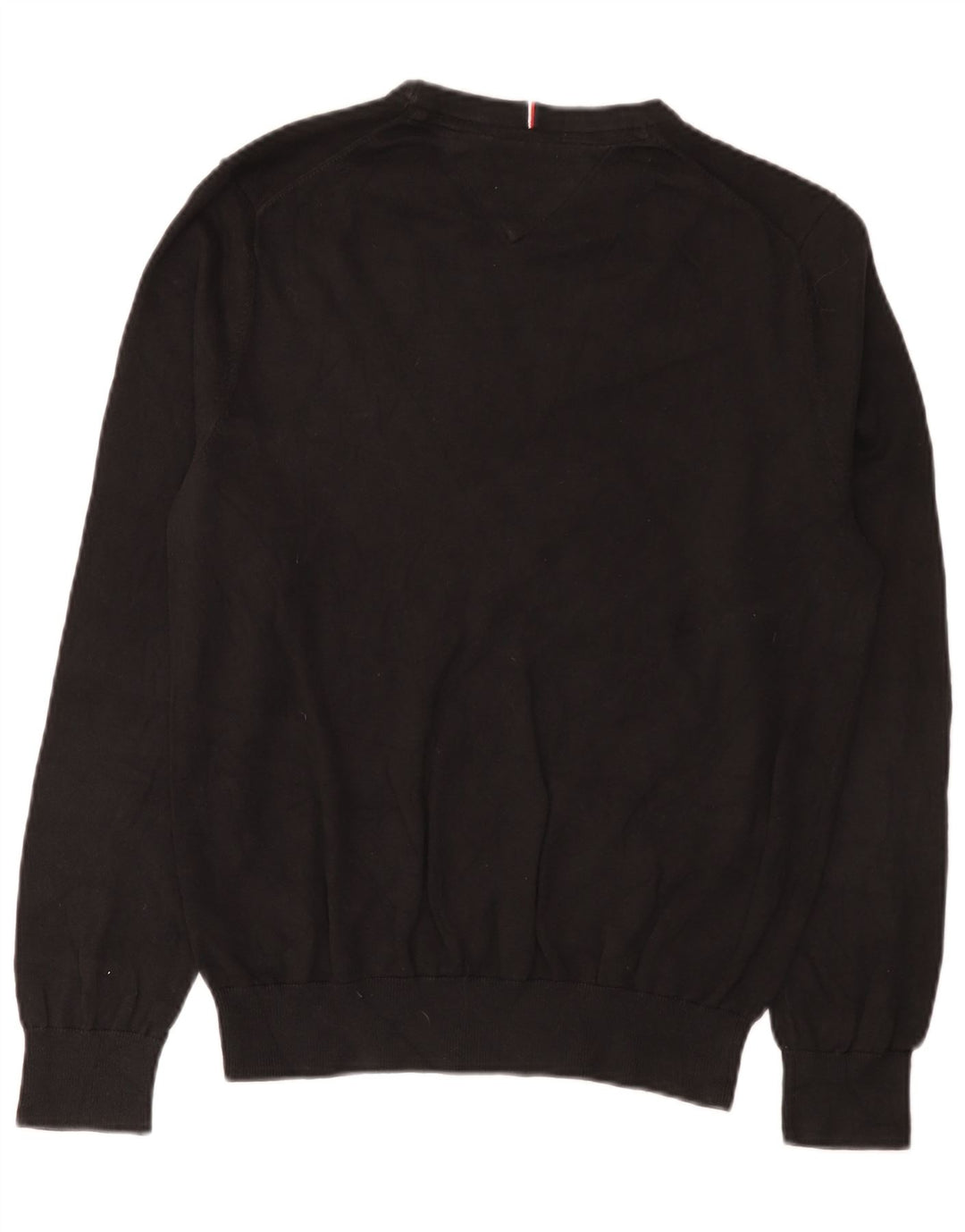 Pulover Tommy Hilfiger pentru bărbați, cu gât crew, bumbac mediu negru