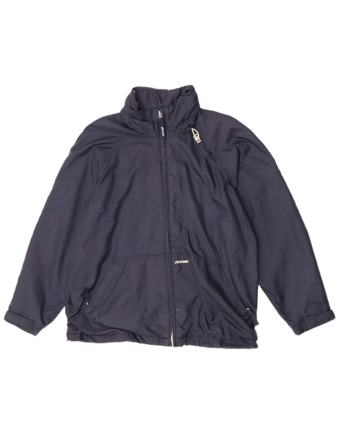 Jachetă Windbreaker pentru femei cu glugă K-Way UK 14 Medium Bleumarin