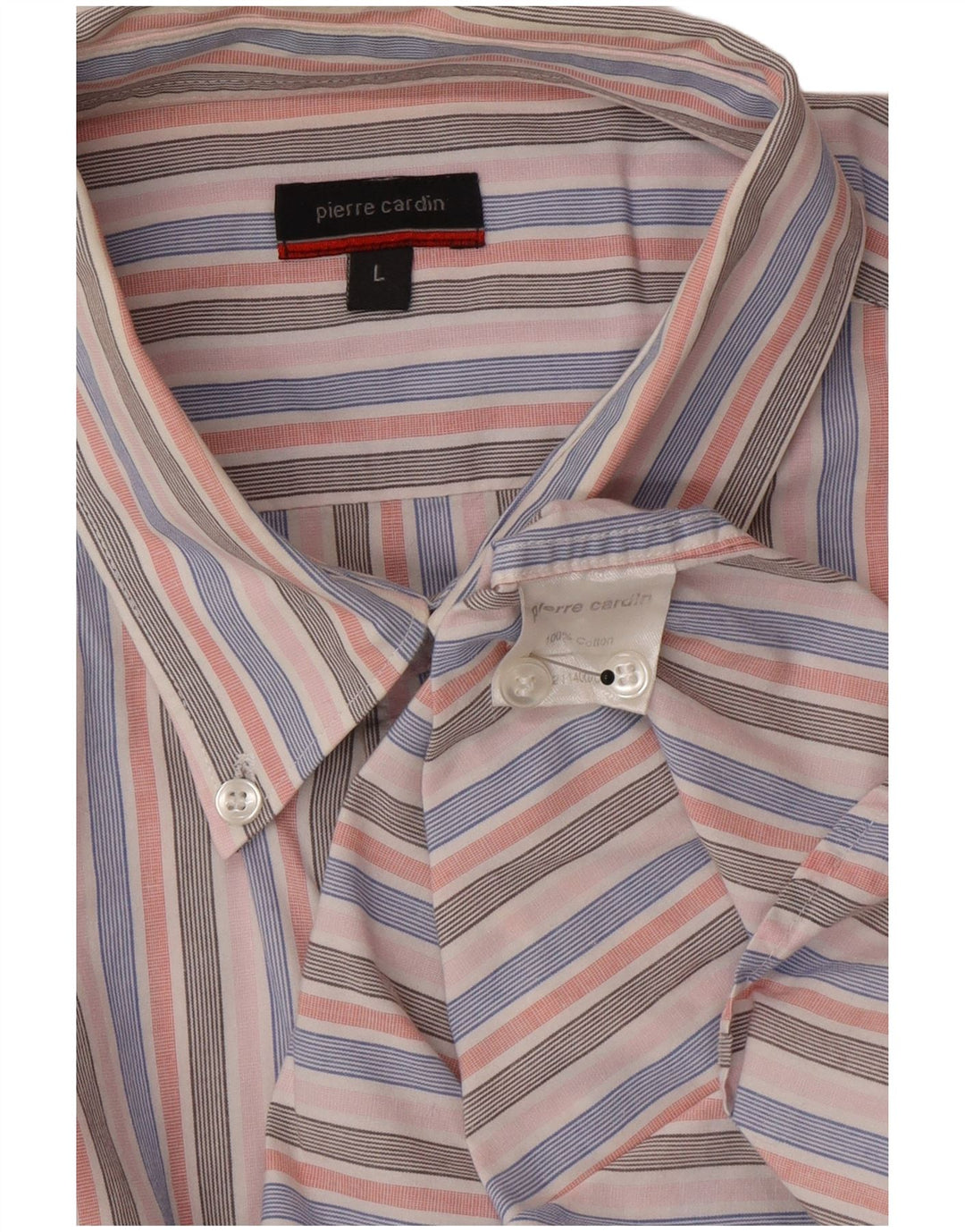 Cămașă pentru bărbați Pierre Cardin, bumbac cu dungi mari, roz