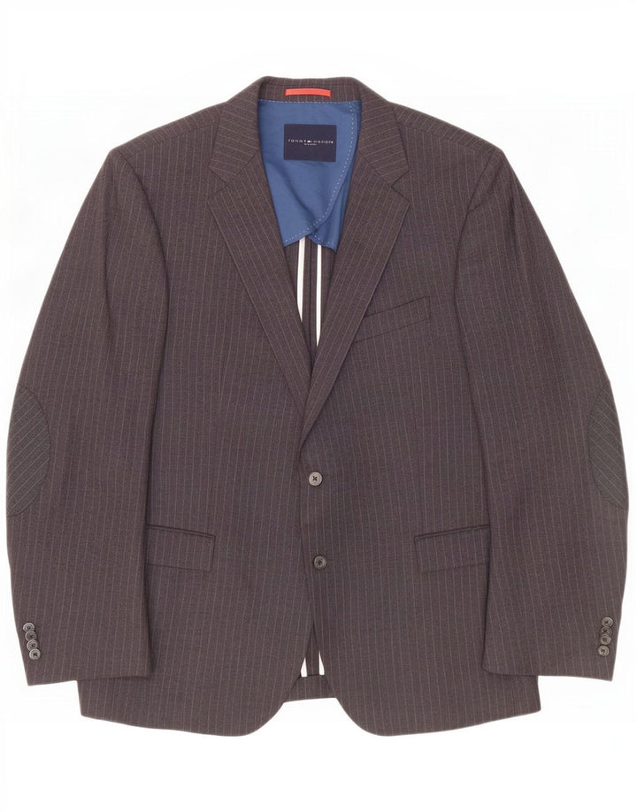 Sacou Tommy Hilfiger pentru bărbați, cu 2 nasturi, IT 56 3XL, gri cu dungi