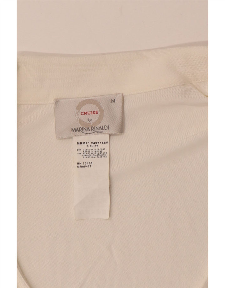 Bluză cămașă cu mânecă scurtă pentru femei MARINA RINALDI UK 14 Medium White