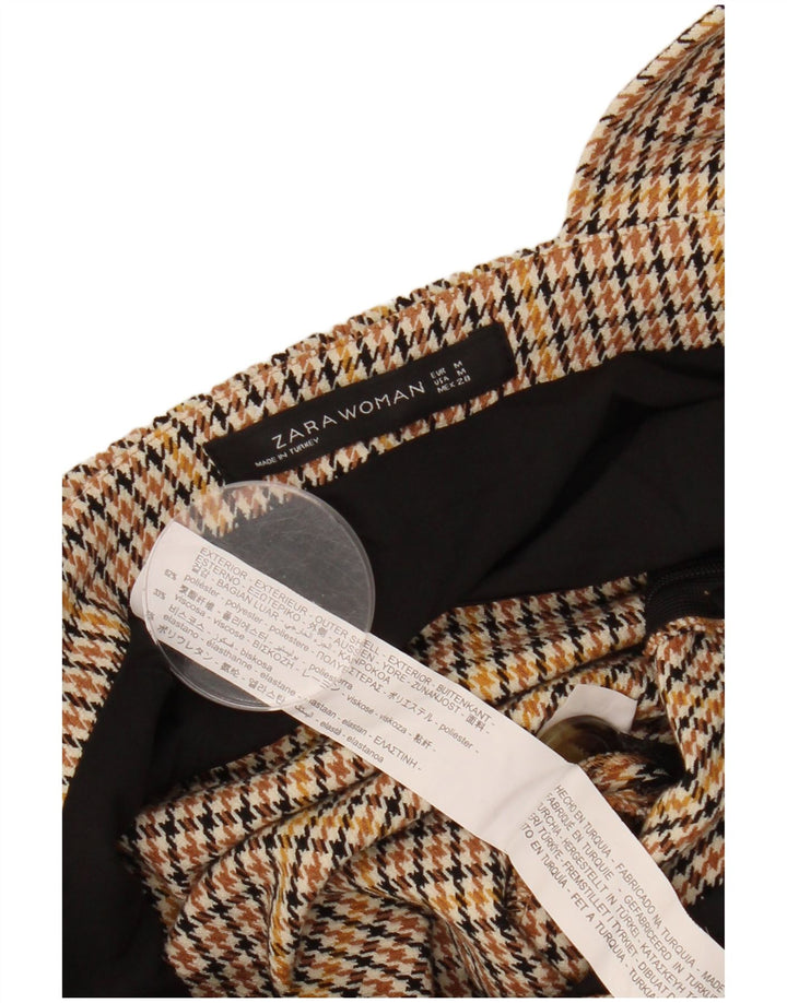Rochie pentru femei ZARA UK 12 Maro Mediu Houndstooth Poliester