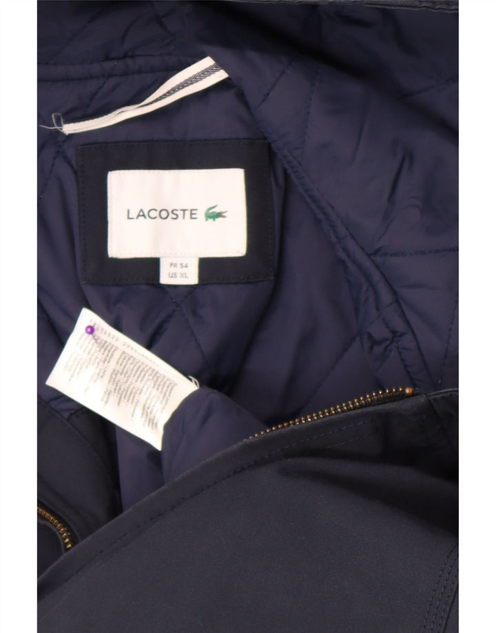 Jachetă bomber cu glugă pentru bărbați Lacoste Mărimea 54 XL Poliester bleumarin