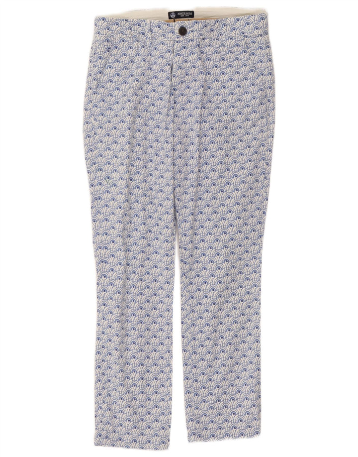 Pantaloni chino drepti North Sails pentru femei W30 L26 Blue Spotted