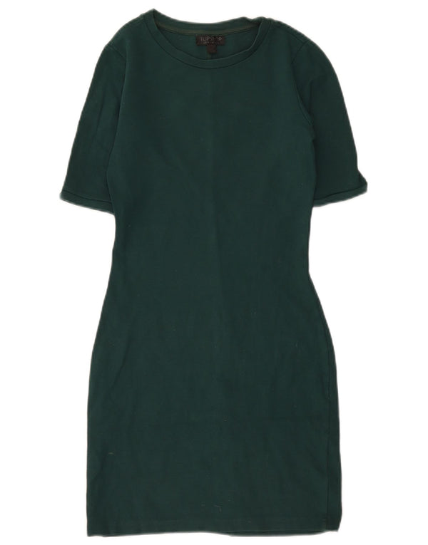 Topshop rochie teacă pentru femei UK 6 XS verde viscoză