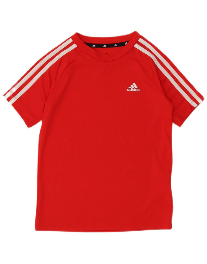 Tricou Adidas Aeroready pentru baieti Top 9-10 ani poliester rosu