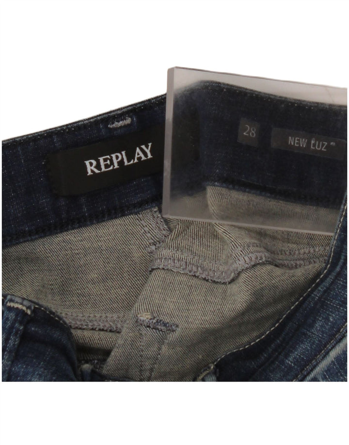 REPLAY Blugi noi Luz skinny pentru femei W28 L30 albastru