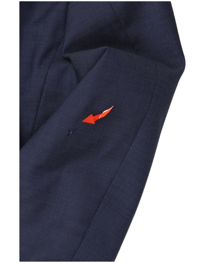 Blazer pentru bărbați HUGO BOSS cu 2 nasturi EU 50 Lână mare albastră