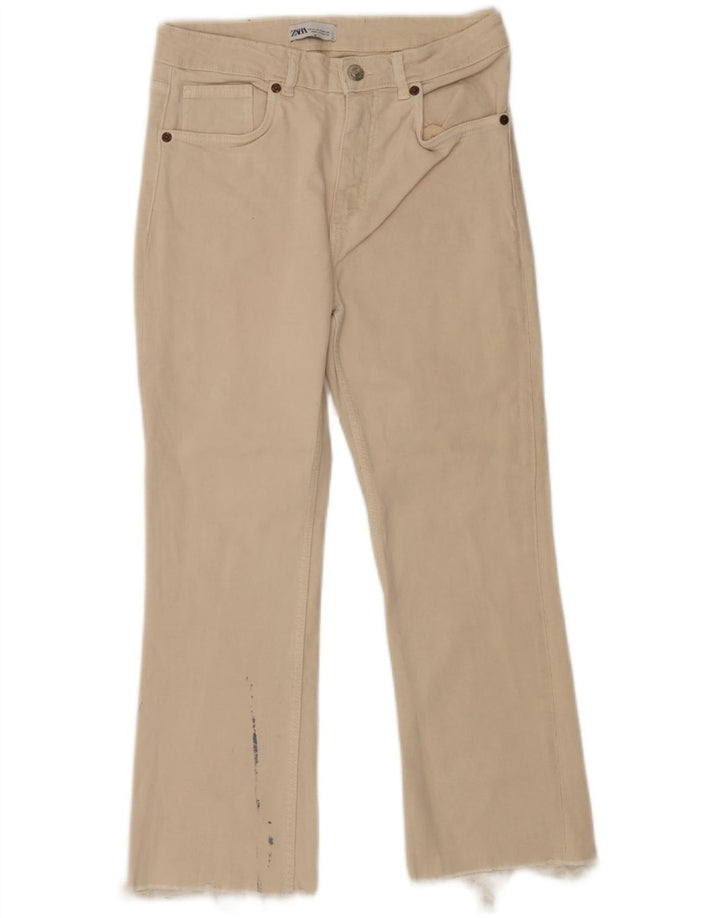Blugi tăiați pentru damă Zara EU 40 Medium W30 L25 alb