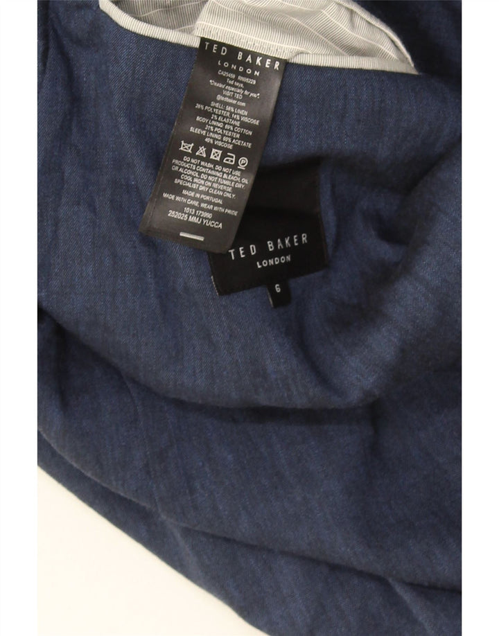 Jachetă pentru bărbați Ted Baker cu 3 nasturi, mărime 6, 2XL, in albastru