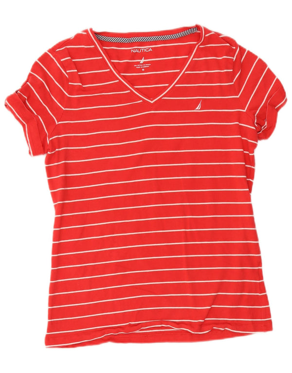 Tricou pentru femei Nautica Top UK 14 Bumbac cu dungi roșii medii