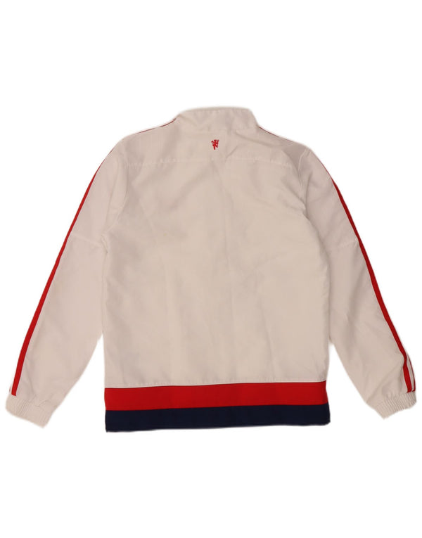 ADIDAS Boys Manchester United Tracksuit Top Jacket 9-10 Years White