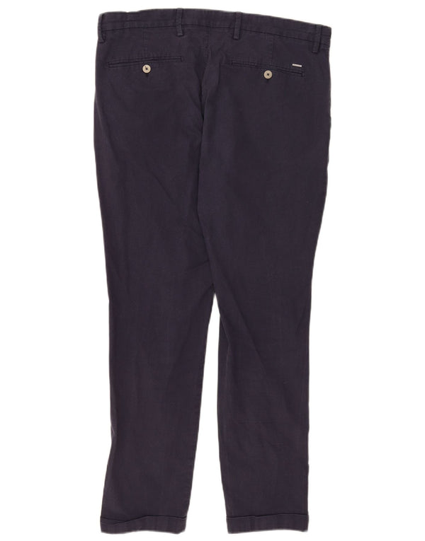 Massimo Dutti Pantaloni Chino Slim Fit pentru bărbați EU 42 Large W32 L28 Bleumarin
