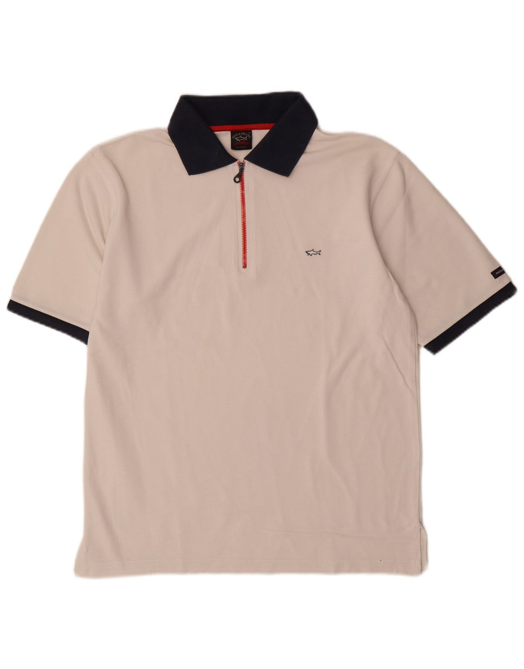 Tricou polo pentru bărbați Paul & Shark, alb mediu, color block
