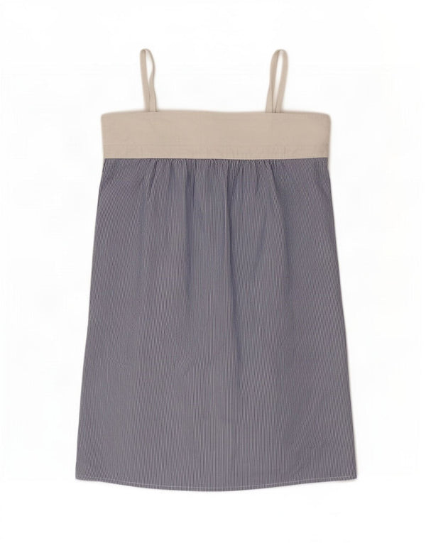 Mini rochie de soare pentru femei Zara UK 14, mare, albastru, bumbac cu dungi