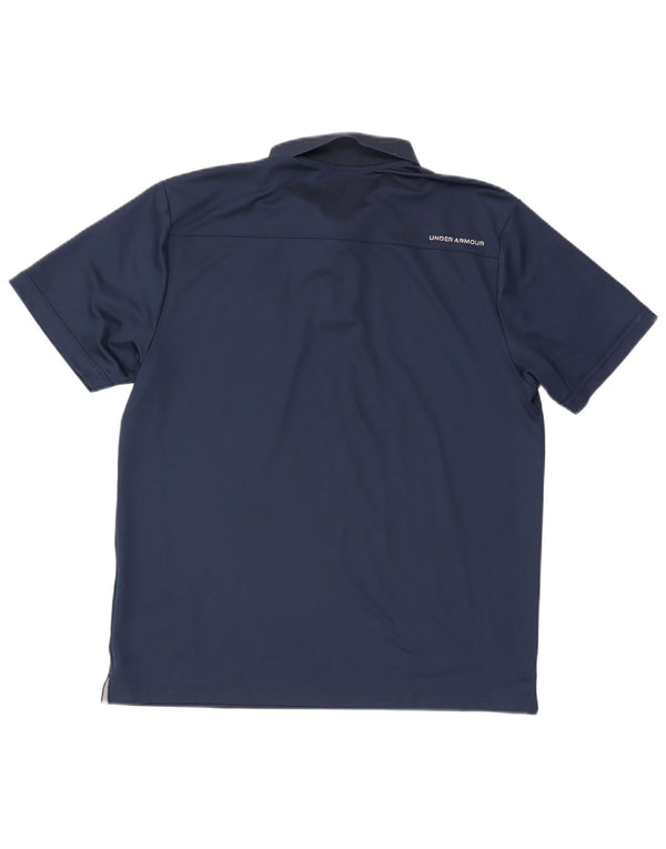 Tricou polo Under Armour pentru bărbați Heat Gear, mare bleumarin