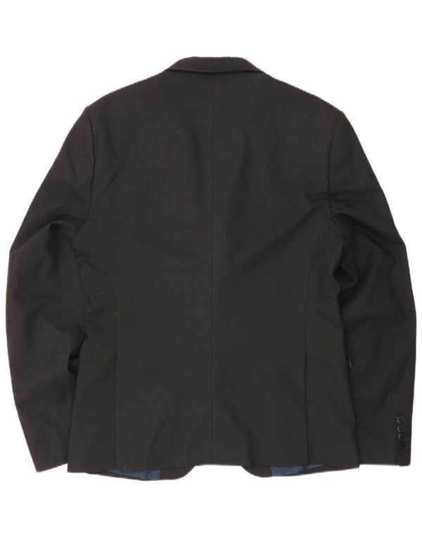 Blazer pentru bărbați Zara cu 2 nasturi EU 50 Poliester mediu negru