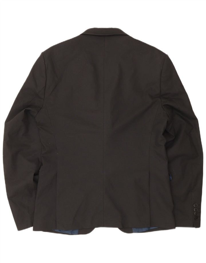 Blazer pentru bărbați Zara cu 2 nasturi EU 50 Poliester mediu negru