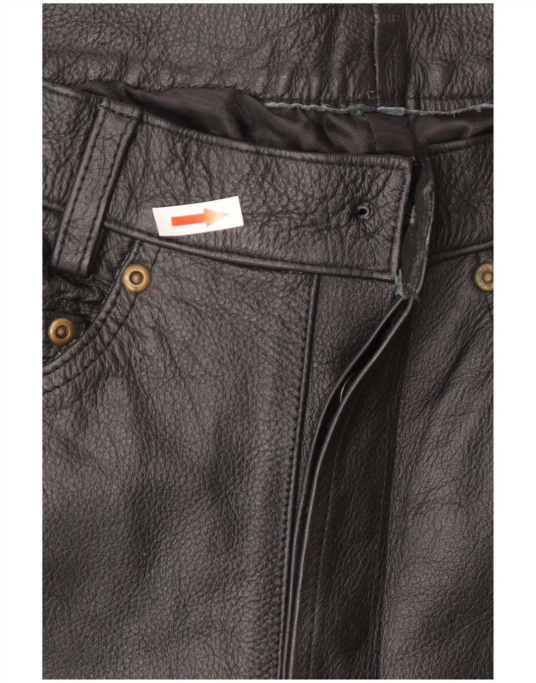Pantaloni din piele vintage pentru bărbați W34 L34 negri