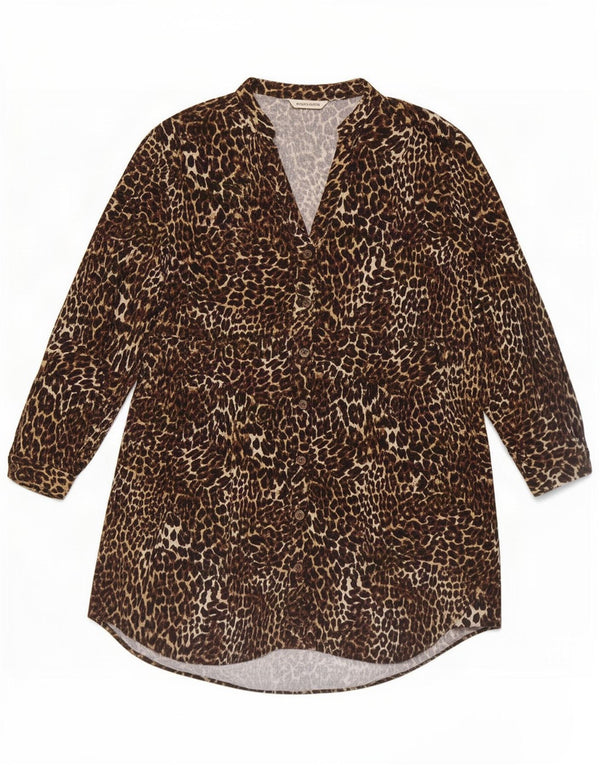 Rochie cămașă pentru femei Zara UK 6 XS Maro Viscoză cu imprimeu animal