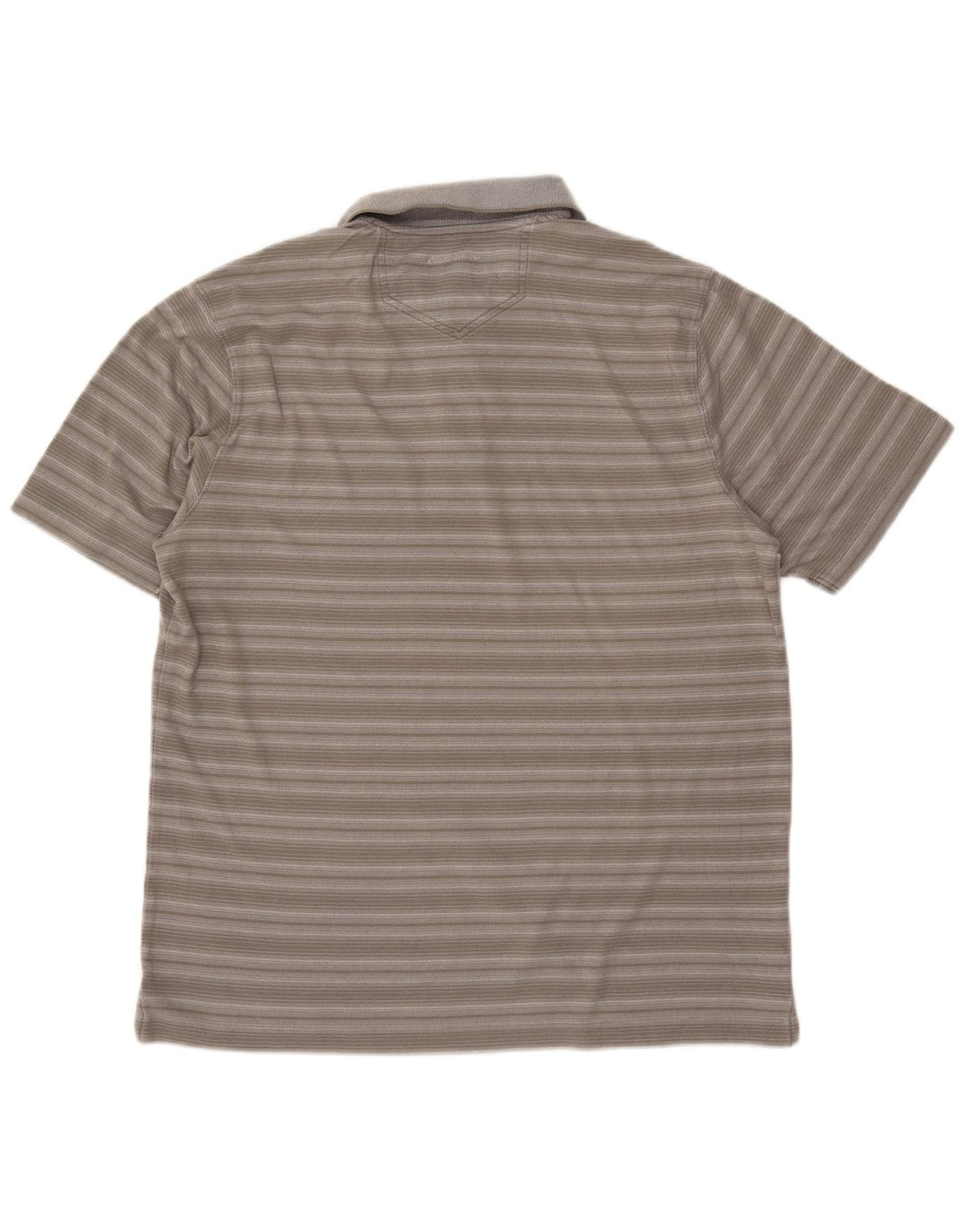 EDDIE BAUER Tricou polo pentru bărbați, bumbac cu dungi gri mediu