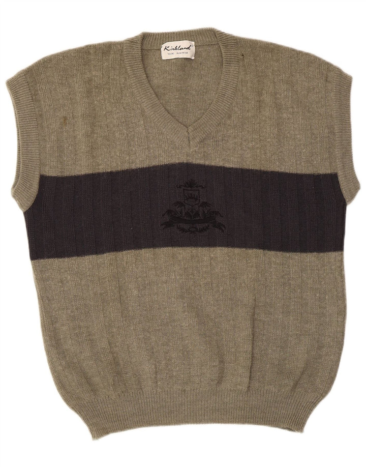 KIRKLAND Vestă pentru bărbați Tank Top IT 52 Large Kaki Colorblock