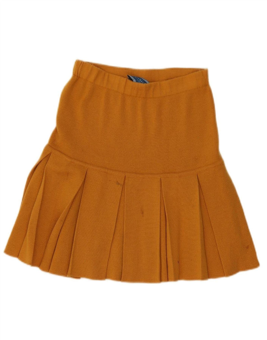BELFE & BELFE Womens Pleated Mini Skirt IT 42 Medium W25  Yellow Wool