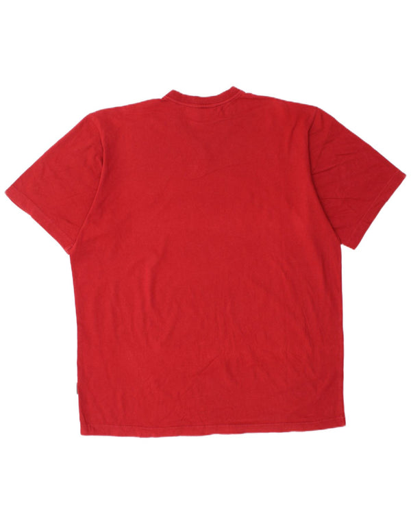 Tricou pentru bărbați Adidas Top UK 42/44 Large Red Bumbac