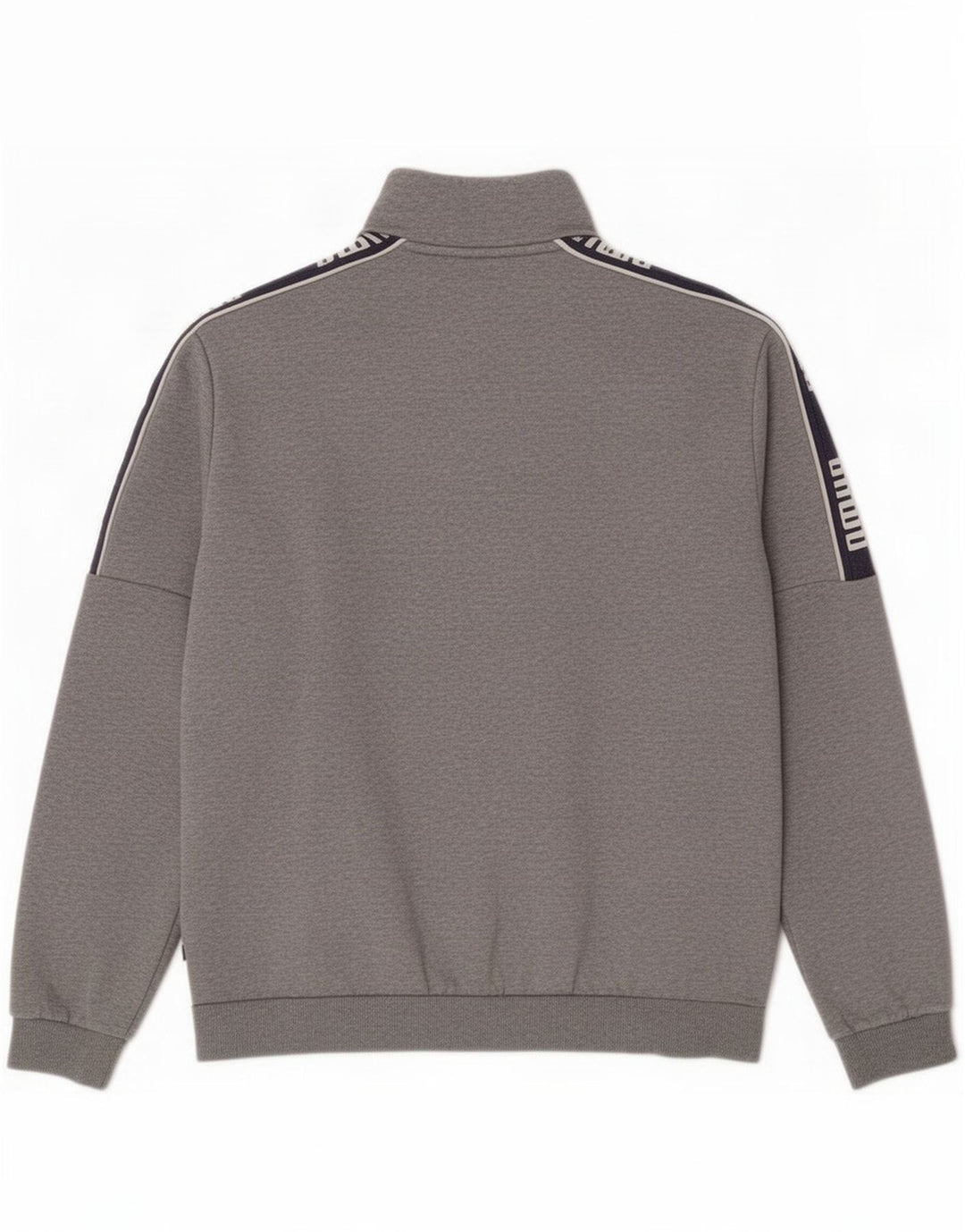 Jachetă de top pentru trening grafic Puma pentru bărbați, bumbac color bloc, gri mediu