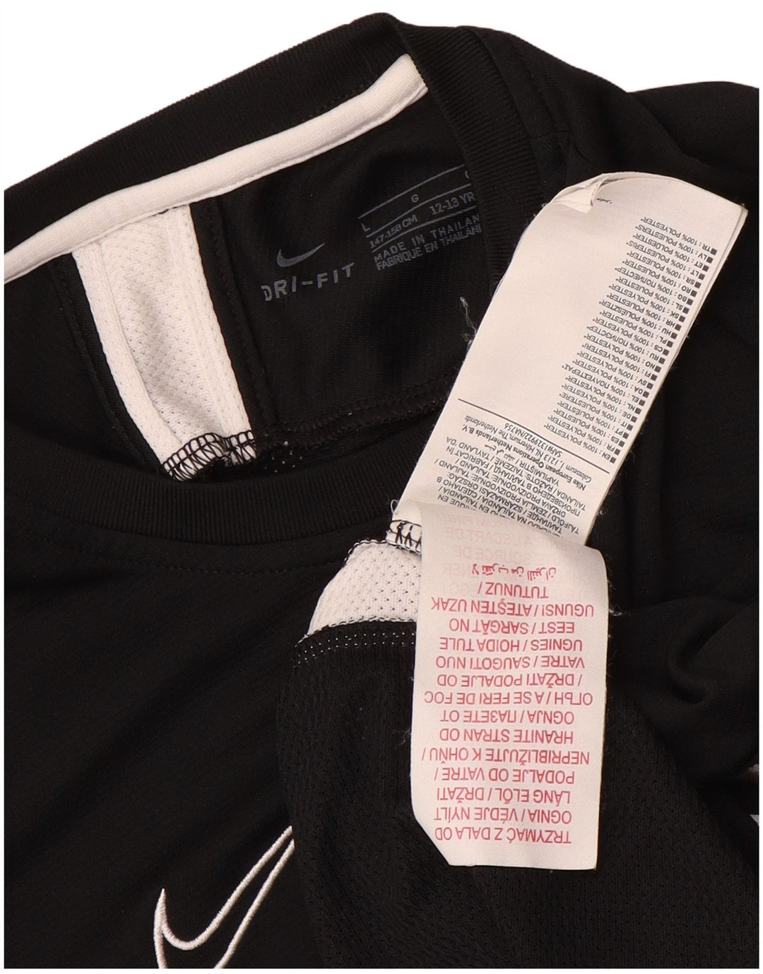Tricou Nike Dri Fit pentru băieți Top 12-13 ani Poliester negru mare