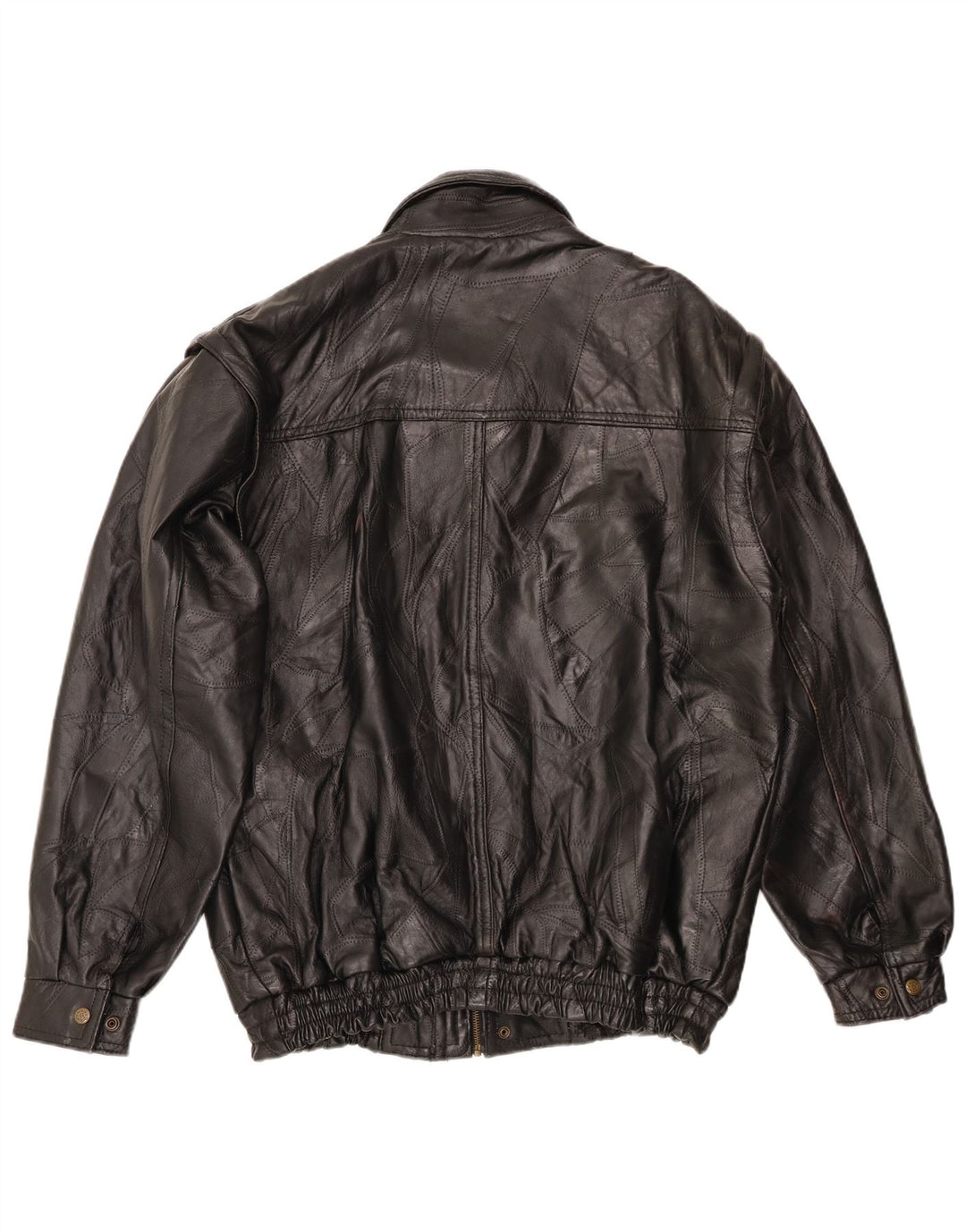 Jachetă de piele pentru bărbați VINTAGE UK 40, mare, neagră