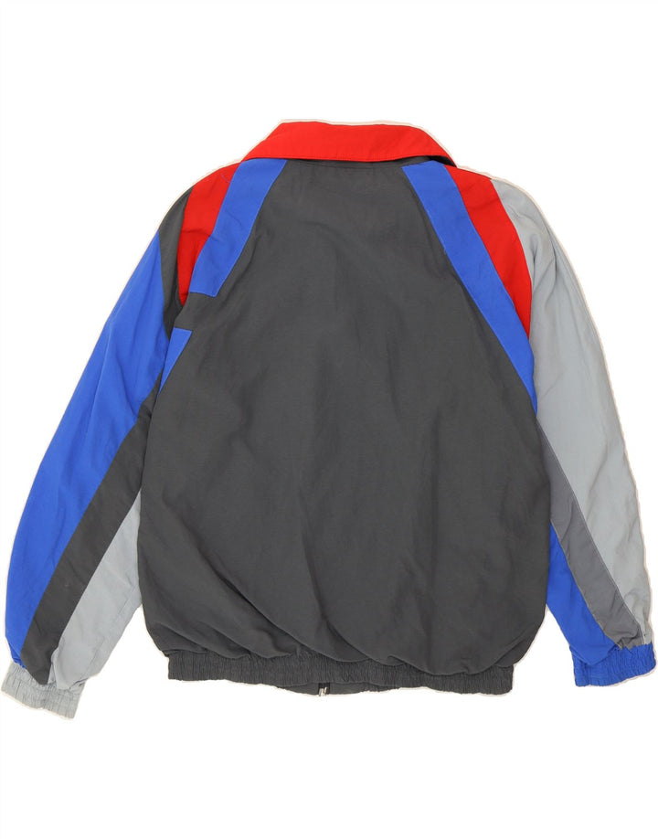 LOTTO Mens Tracksuit Top Jacket Medium Grey Colourblock Nylon Vintage Lotto and Second-Hand Lotto from Messina Hembry 