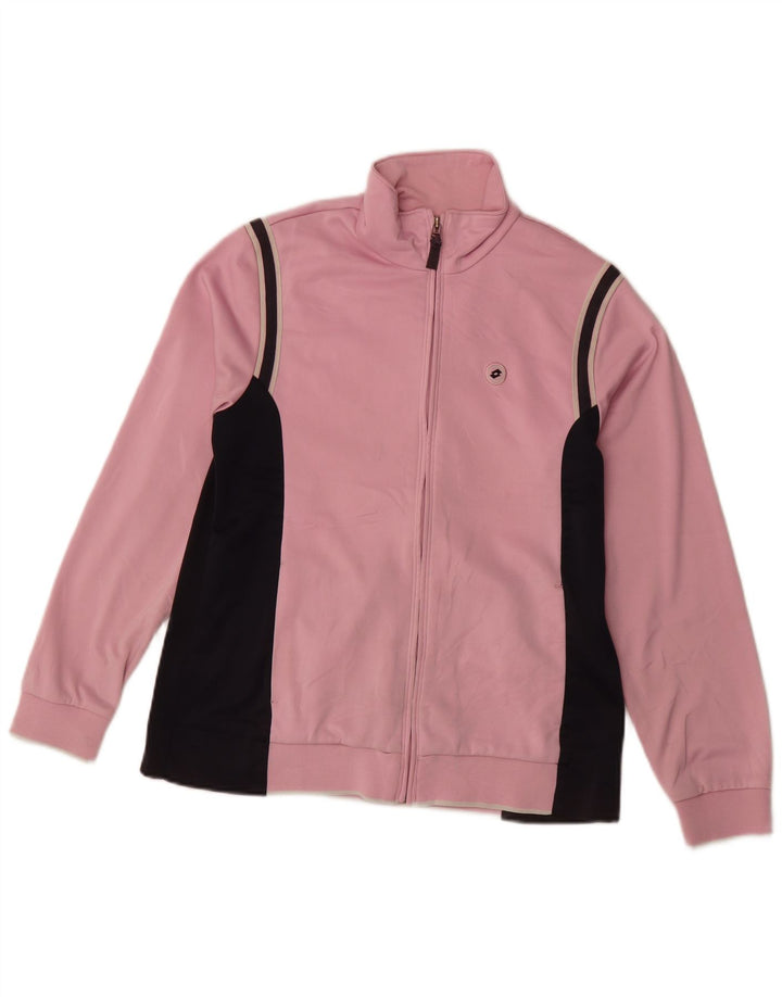 Jachetă de trening pentru femei Lotto UK 14 Medium Pink Colorblock