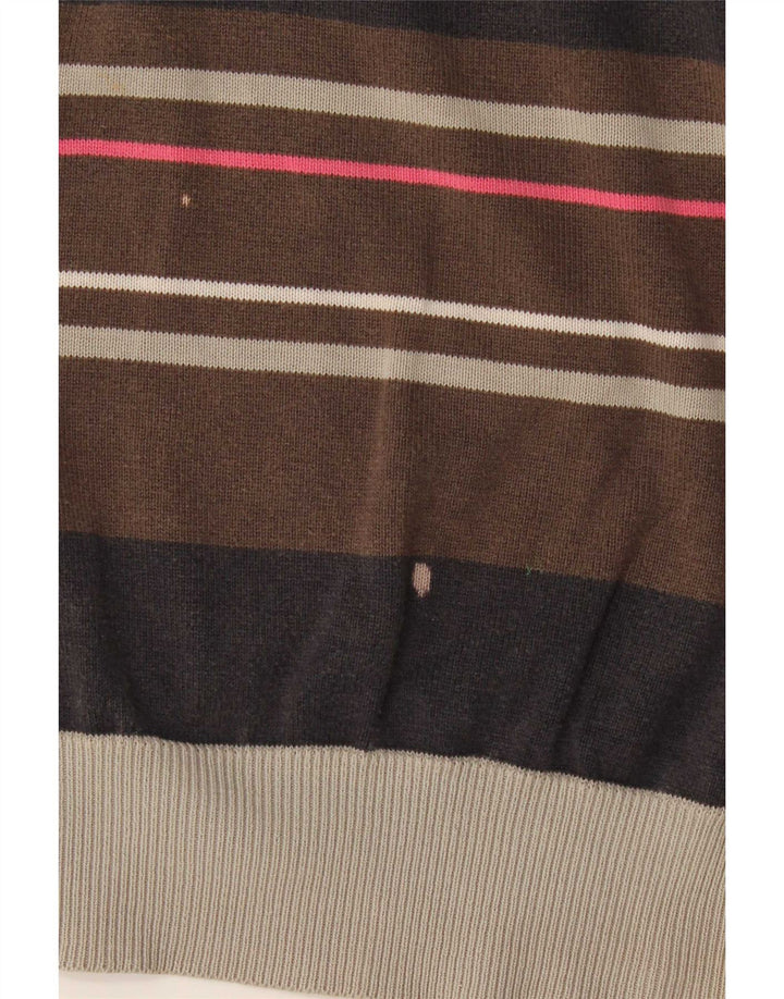 Pulover Jack & Jones pentru bărbați, cu grafică, cu decolteu, maro mediu