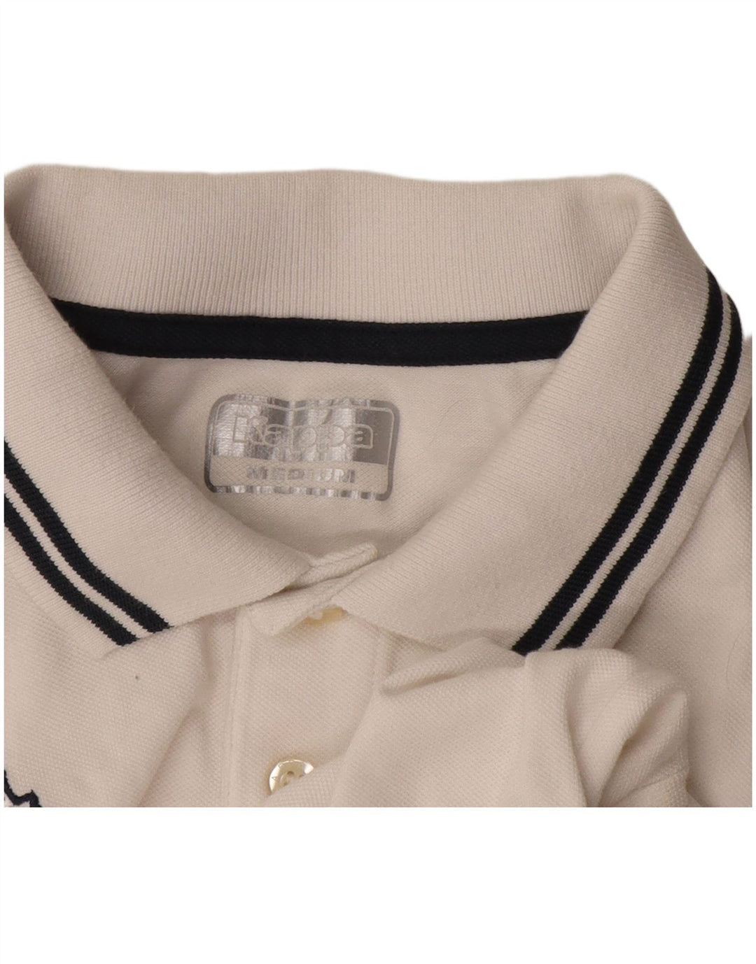 Tricou polo pentru bărbați Kappa, alb mediu